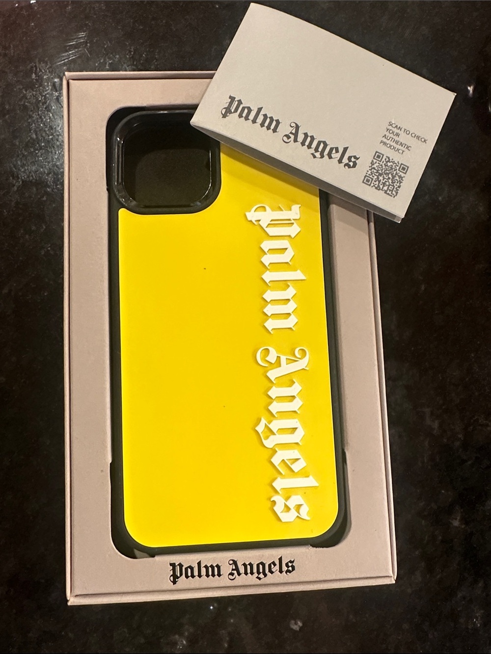 Palm Angels Yellow Phone Case - Bold Logo iPhone Cover - IPhone 13